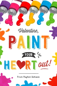 Paint Your Heart Out Valentine Tag - TG056: Paint Your Heart Out Valentine Tag - TG056