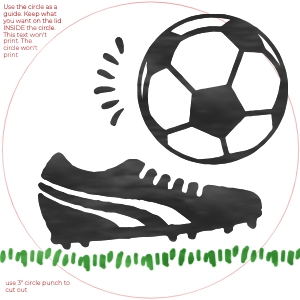 Soccer Party Potato Chip Can Lid Labels - #442: Soccer Party Potato Chip Can Labels - #442