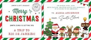 Christmas Gift Ticket Voucher 8x3.5 - 600-2362 design preview