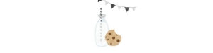 Milk Cookies Water Bottle Labels - #526: Milk and Cookies Decor Bundle - #526
