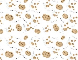 Milk Cookies Pattern Paper 8.5x11"- #526: Milk and Cookies Decor Bundle - #526