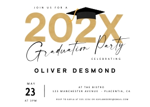 Graduation Invitation - 5x7" - #420: Graduation Invitation - 5x7" - #420