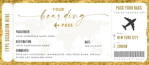 Boarding Pass Gift Voucher 8x3.5 - #198 design preview