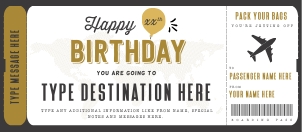 Boarding Pass Gift Voucher 8x3.5 - #196: Boarding Pass Gift Voucher 8x3.5 - #196