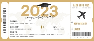 Boarding Pass Gift Voucher 8x3.5 - #193 design preview