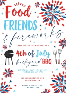 4th of July BBQ - 5x7"- #412 design preview