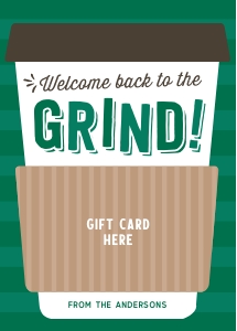 Coffee Gift Card Holder - X008: Coffee Gift Card Holder - X008