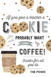 Teacher Cookie Tag - TG072: Teacher Cookie Tag - TG072