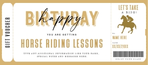 Horse Riding Lessons Gift Voucher - #190: Horse Riding Lessons Gift Voucher - #190
