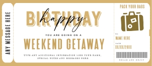 Weekend Getaway Gift Voucher - #188: Weekend Getaway Gift Voucher - #188