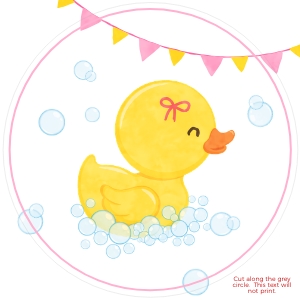 Rubber Duck Party 4"Circle - #428: Rubber Duck Decor Party Bundle  - 428