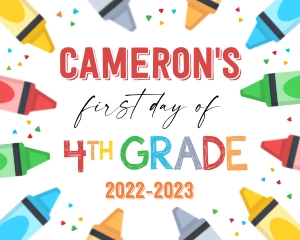 First Day Of School Sign - SC003 design preview