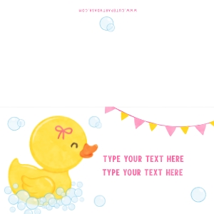 Rubber Duck Party Food Card - #428: Rubber Duck Decor Party Bundle  - 428