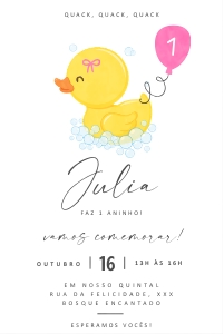 Convite Patinha - 10x15cm - #428 design preview
