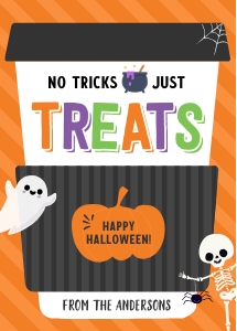 Halloween Coffee Gift Card Holder - X010: Halloween Coffee Gift Card Holder - X010