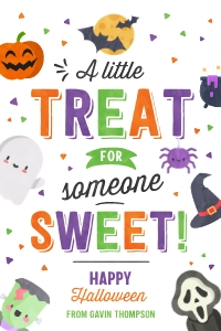 Halloween A Little Treat Tag - TG074: Halloween A Little Treat Tag - TG074