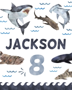 Sharks WC 16x20" - Portrait Sign - 469 design preview