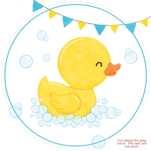 Rubber Duck Party 4"Circle - #429: Rubber Duck Party Bundle #429