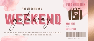 Weekend Getaway Voucher - #184b design preview