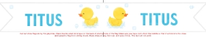 Rubber Duck Party Straw Flag- #429: Rubber Duck Party Bundle #429