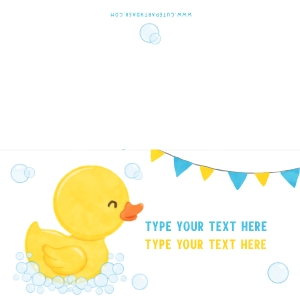 Rubber Duck Party Food Card - #429: Rubber Duck Party Bundle #429