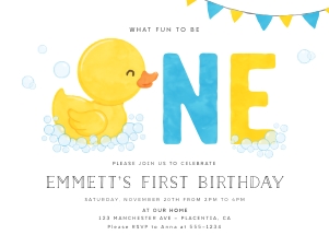 Rubber Duck Invitation FB - #429: Rubber Duck Invitation FB - #429
