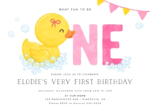 Rubber Duck Invitation FB - #428 design preview
