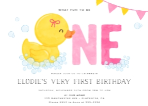 Rubber Duck Invitation FB - #428: Rubber Duck Invitation FB - #428