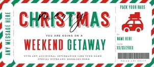 Weekend Getaway Gift Voucher Christmas Ed. - #188cCE: Weekend Getaway Gift Voucher Christmas Ed. - #188cCE