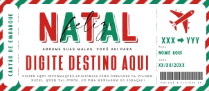 Voucher Vale Viagem Avião Ed. Natal - #187 CE BRTKT: Voucher Vale Viagem Avião Ed. Natal - #187 CE BRTKT
