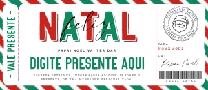 Voucher Vale Presente Ed. Natal - #181 CE BRTKT: Voucher Vale Presente Ed. Natal - #181 CE BRTKT