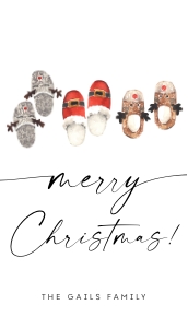 Christmas Tag Slippers - TG080: Christmas Tag Slippers - TG080