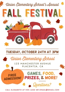 Fall Festival Invitation - 5x7"- #396: Fall Festival Invitation - 5x7"- #396