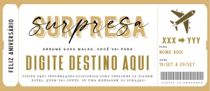 Voucher Vale Viagem Avião - #187 BRTKT: Voucher Vale Viagem Avião - #187 BRTKT
