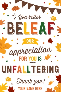 Our Appreciation is UNFALLTERING tag - TG082: Our Appreciation is UNFALLTERING tag - TG082