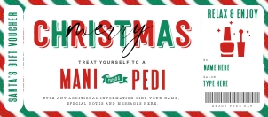 Mani Pedi Gift Voucher Christmas Ed. - #179 CE design preview