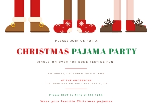 Christmas Pajama Party - 5x7"- #394: Christmas Pajama Party - 5x7"- #394