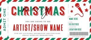 Concert/Show Gift Voucher Christmas Ed. - #183 CE: Concert/Show Gift Voucher Christmas Ed. - #183 CE
