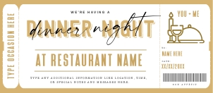 Dinner Night Gift Voucher - #173 GT: Dinner Night Gift Voucher - #173 GT