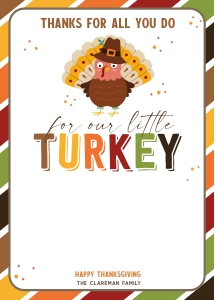 Little Turkey Thanksgiving Gift card Holder - X014: Little Turkey Thanksgiving Gift card Holder - X014
