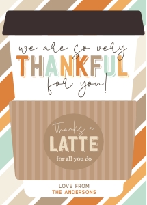 Thankful for you Coffee Gift Card Holder - X016 design preview