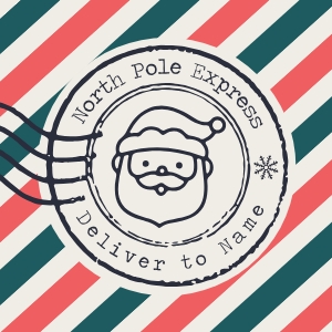 North Pole Express Santa Sticker - TG106: North Pole Express Santa Sticker - TG106