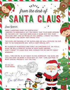 Letter from Santa design preview