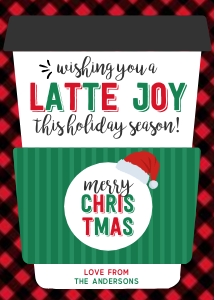 Christmas Coffee Gift Card Holder - X021: Christmas Coffee Gift Card Holder - X021