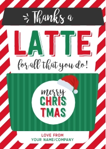 Christmas Coffee Gift Card Holder - X022: Christmas Coffee Gift Card Holder - X022