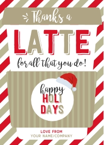 Christmas Coffee Gift Card Holder - X023: Christmas Coffee Gift Card Holder - X023