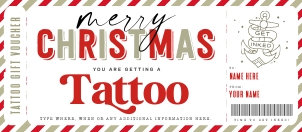 Tattoo Voucher Christmas Ed. - #172b CE: Tattoo Voucher Christmas Ed. - #172b CE