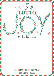 Lottery Gift Card Holder - 5x7" - X024 design preview