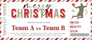 Basketball Game Ticket Christmas Ed. - #167b CE design preview