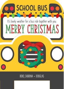 Bus Driver Christmas Gift Card Holder - X025: Bus Driver Christmas Gift Card Holder - X025